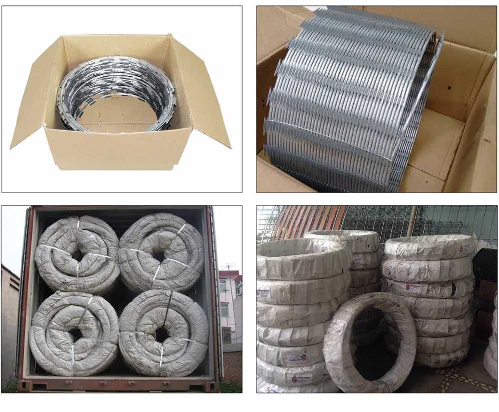 Factory Direct Sales Razor Blade Barbed Wire Concertina Mesh High Tensile Welded Razor Wire Mesh