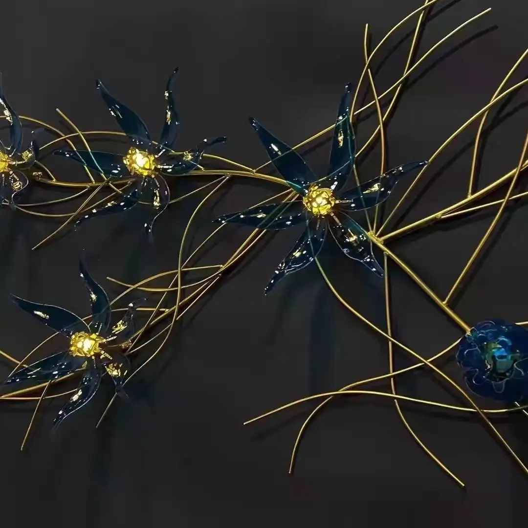 Dynamic Mechanical Led Automatic Opening And Closing Flowers For Stage Layout Wedding Hall Props