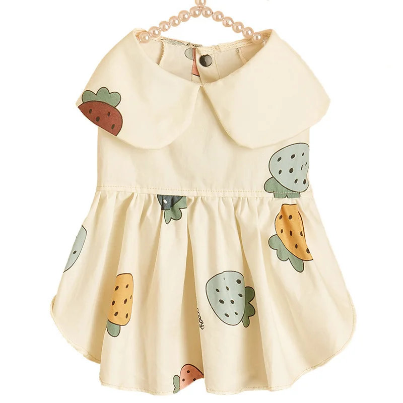 Hot sale Pet clothing summer cute cat and dog dress cotton pet dress dog clothes