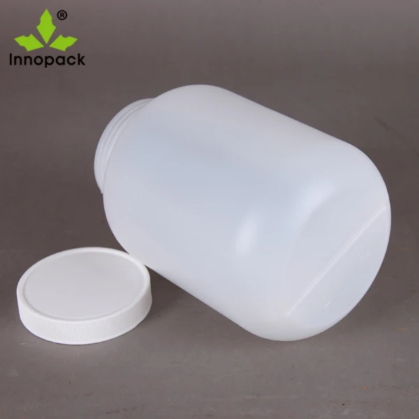 HDPE material 3L plastic bottle and plastic jar with lid for powder