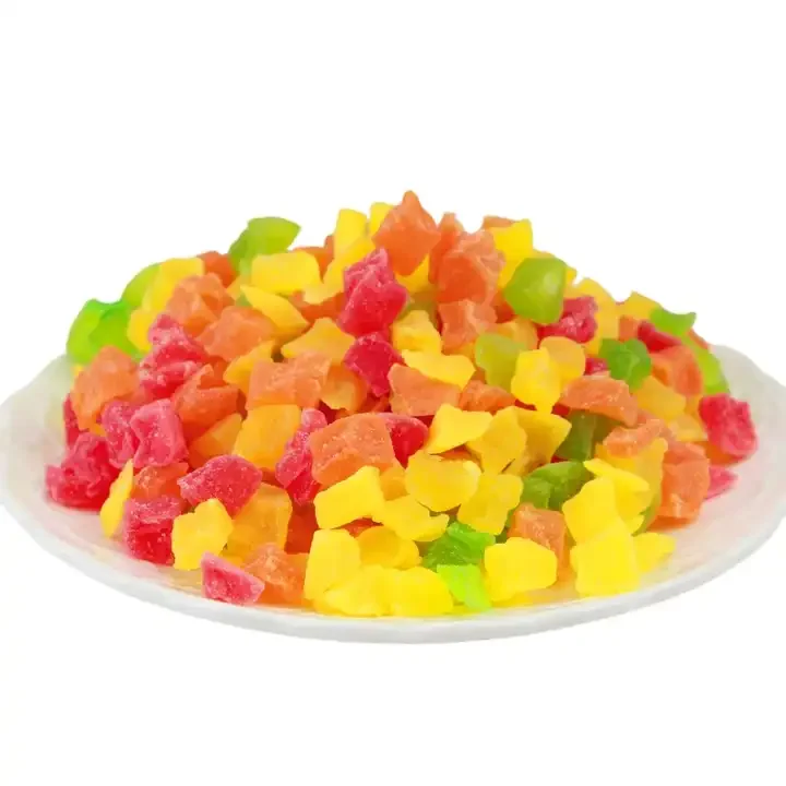 Dried Fruit With Pineapple Flavor 8-10mm Or 10-12mm Dehydrated Papaya Dice