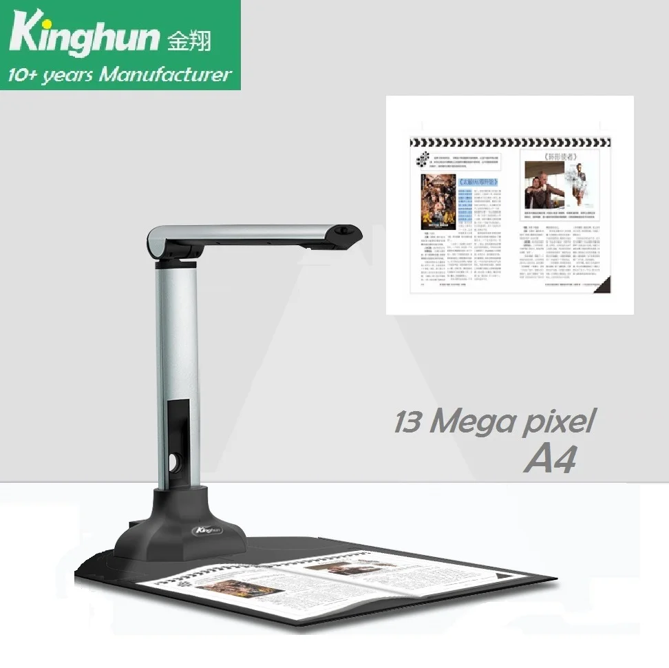 NO.1 book document camera scanner OEM acceptable A4 portable flexible usb document scanner camera for office scan