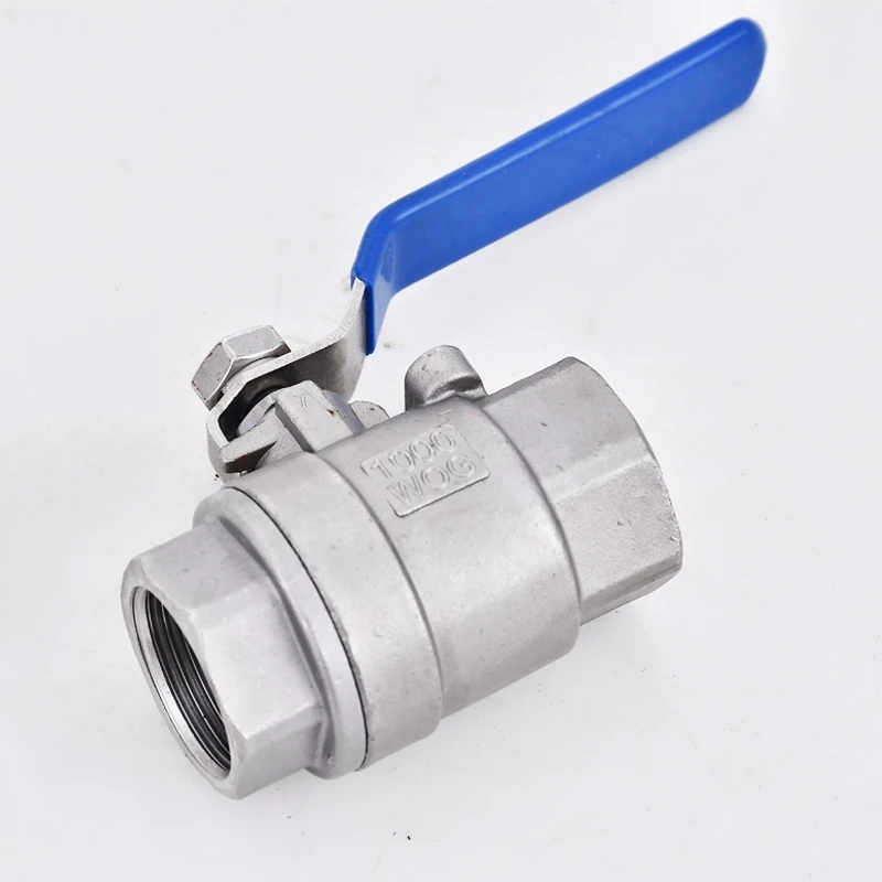 CQATMT Corrosion and High Temperature Resistance Through Manual Switch.2PC Stainless Steel Vale Thread 304 Ball Valve