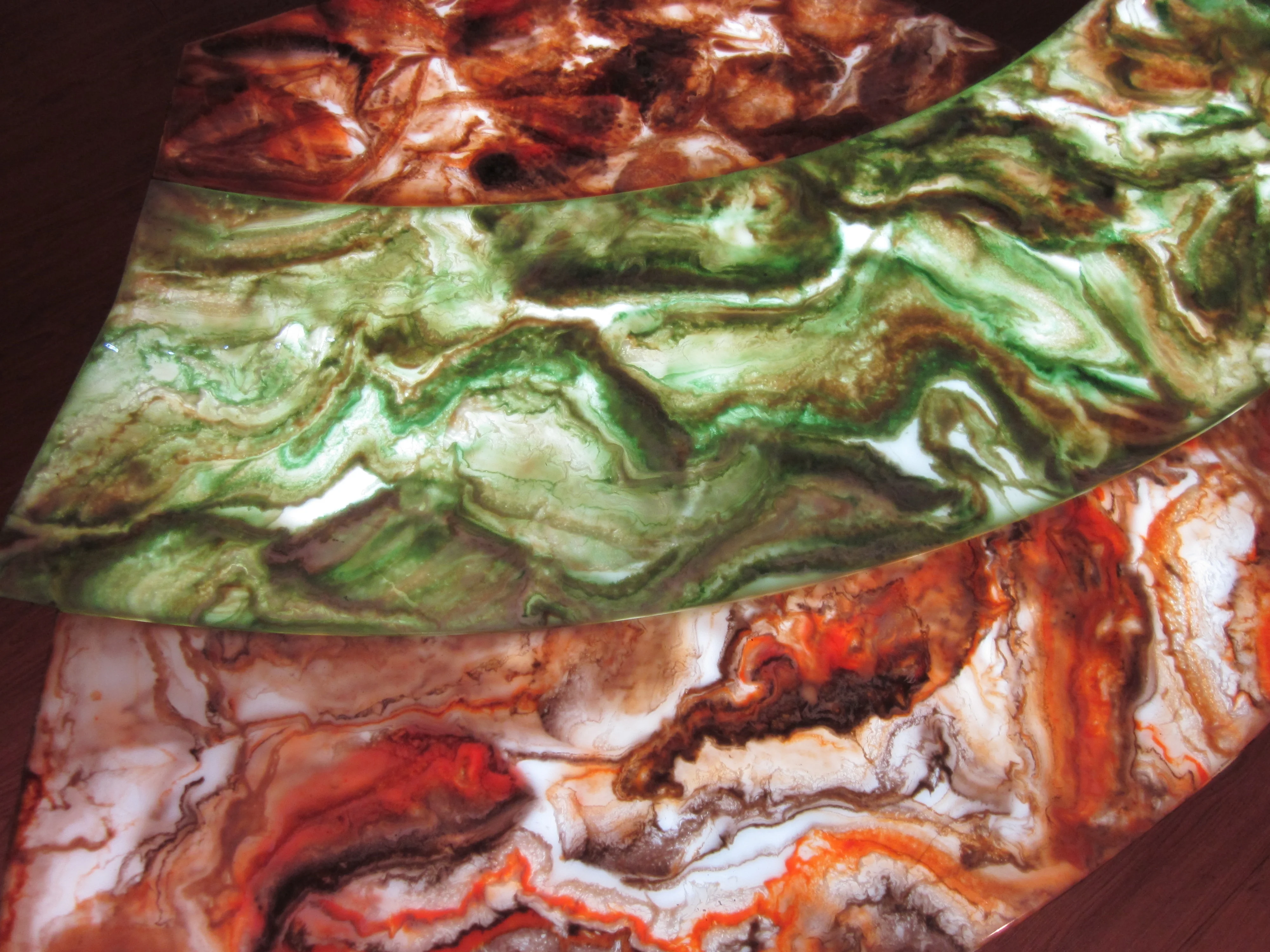 Green onyx translucent artificial stone faux alabaster sheets