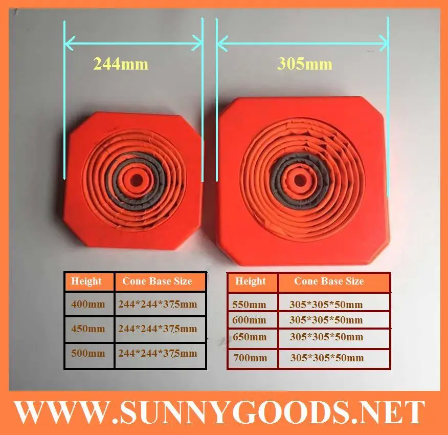 height 700mm retractable road safety cones pop up cone foldable traffic cone