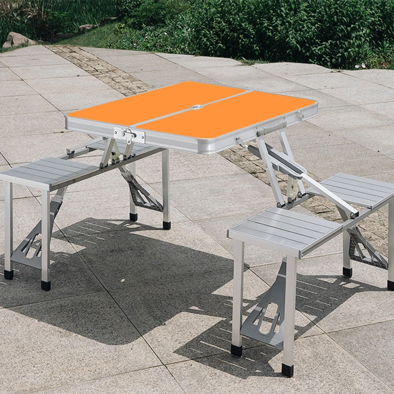 camping folding Foldable plastic outdoor beer table set with bench chair