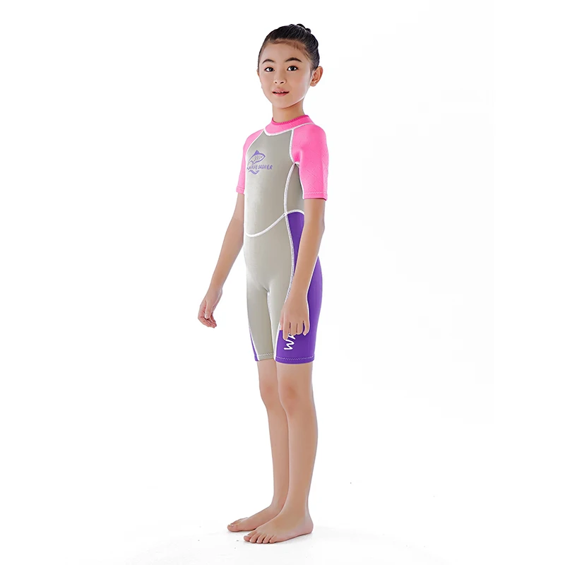 Modern High Standard Durable Style Neoprene Kids Full Wetsuit Children Back Zip For Swimming Diving