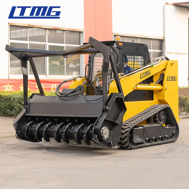 Лтмг мини-погрузчик с лесными Mulcher 500 кг 700kgs 850 950 1050 1500kgs трек гусеничный погрузчик бортовым