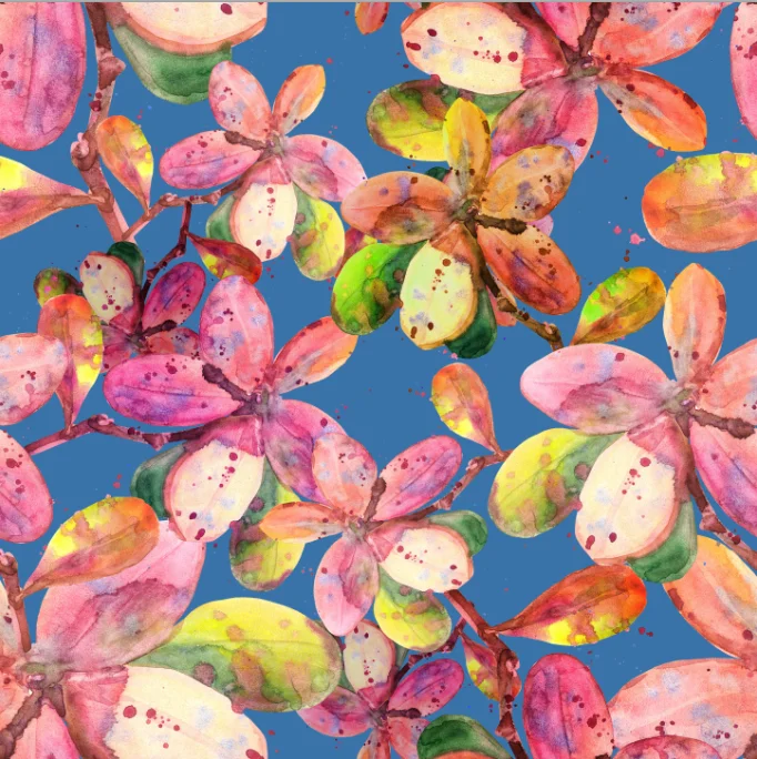  Wholesale Customized Floral Design Digital Print 100% Silk Chiffon Fabric For