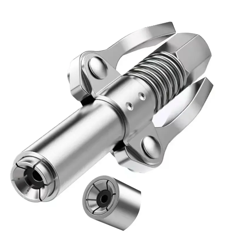 Snbo Compatible Strong Lock-on 1/8 Greases Gun Sharp Nozzle 6 Jaws Double Handle Coupling End Connector