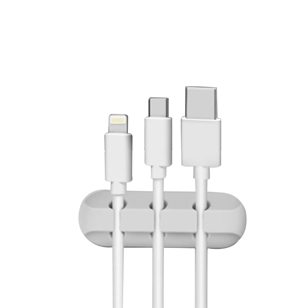 OEM Custom Made Desk Cable Clip Cord Management Silicone Adhesive Wire Cable Holder Wire Clips for Power Cords Charging Cable