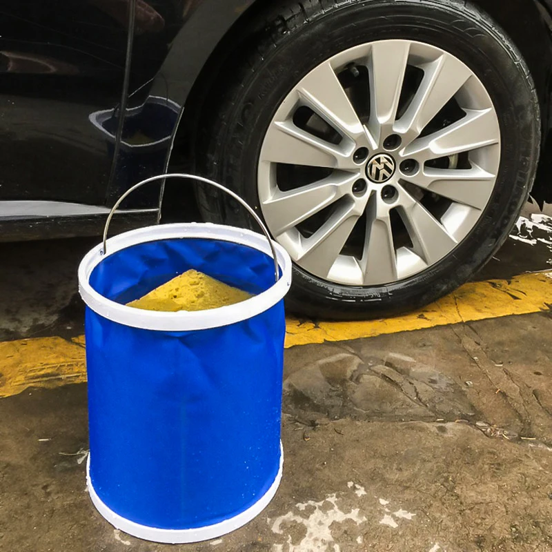 Folding Bucket Oxford Cloth Portable Folding Bucket Outdoor Camping Barbecue Fishing Bucket Car Wash Supplies