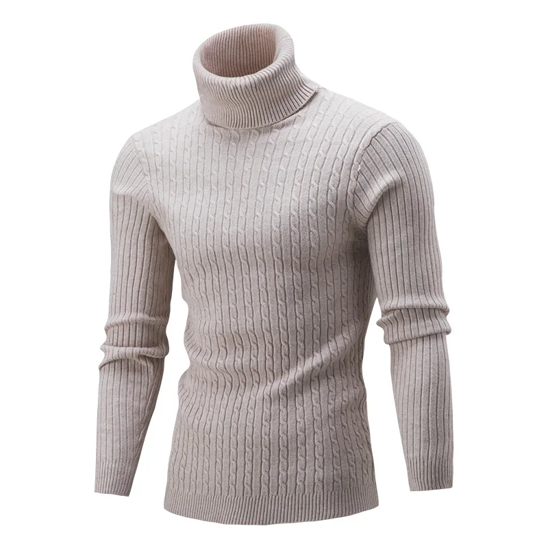 
Hot sale cheap cable knit turtleneck sweater men 