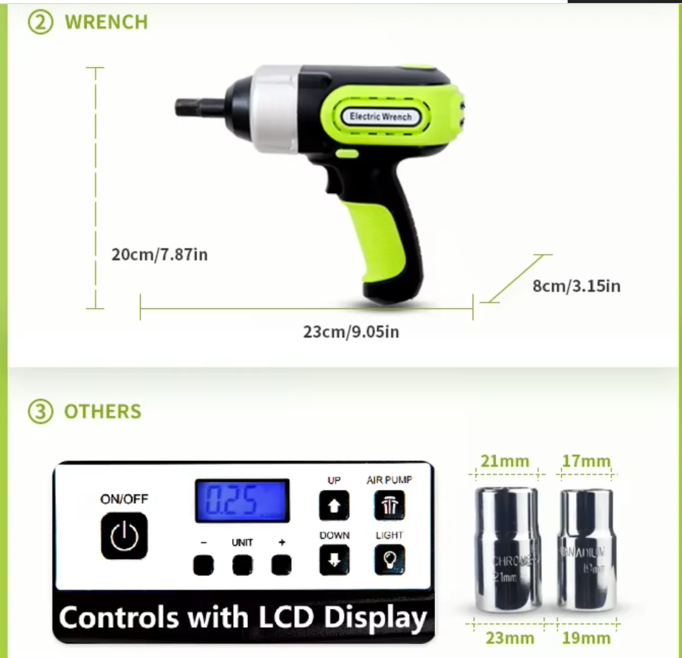 Car hydraulic electric jack labor-saving wrench car 12v duo function air pump rescue tire changing tool