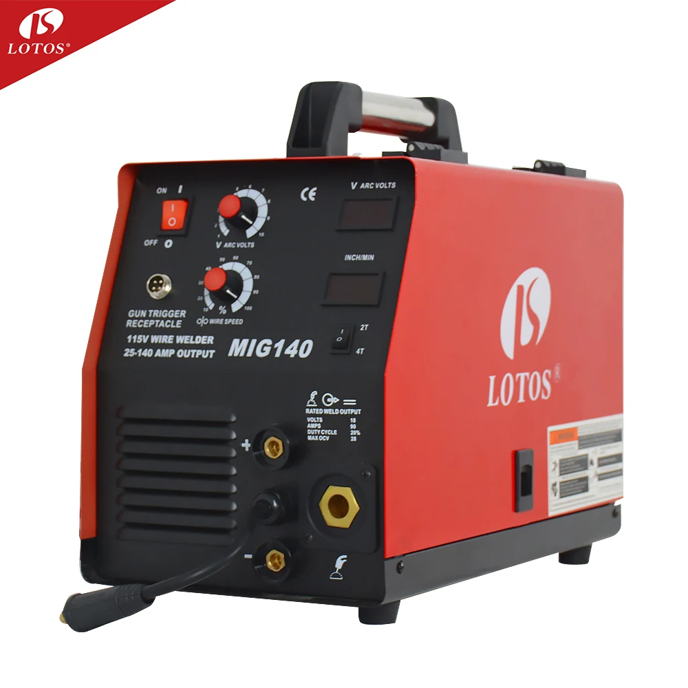 Lotos Mig140 Manufactory Hotsale igbt inverter mig plasma welder 110v 220v co2 gas Welding Machine