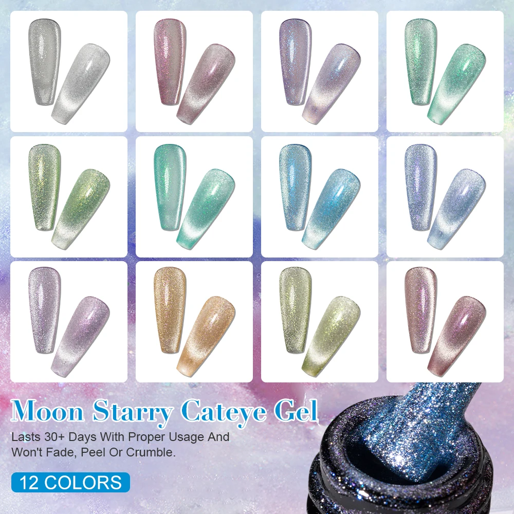 OEM Moon Starry Cateye Gel Wholesale Custom Private Label Vegan Magnetic Cat Eye Uv Nail Gel Polish