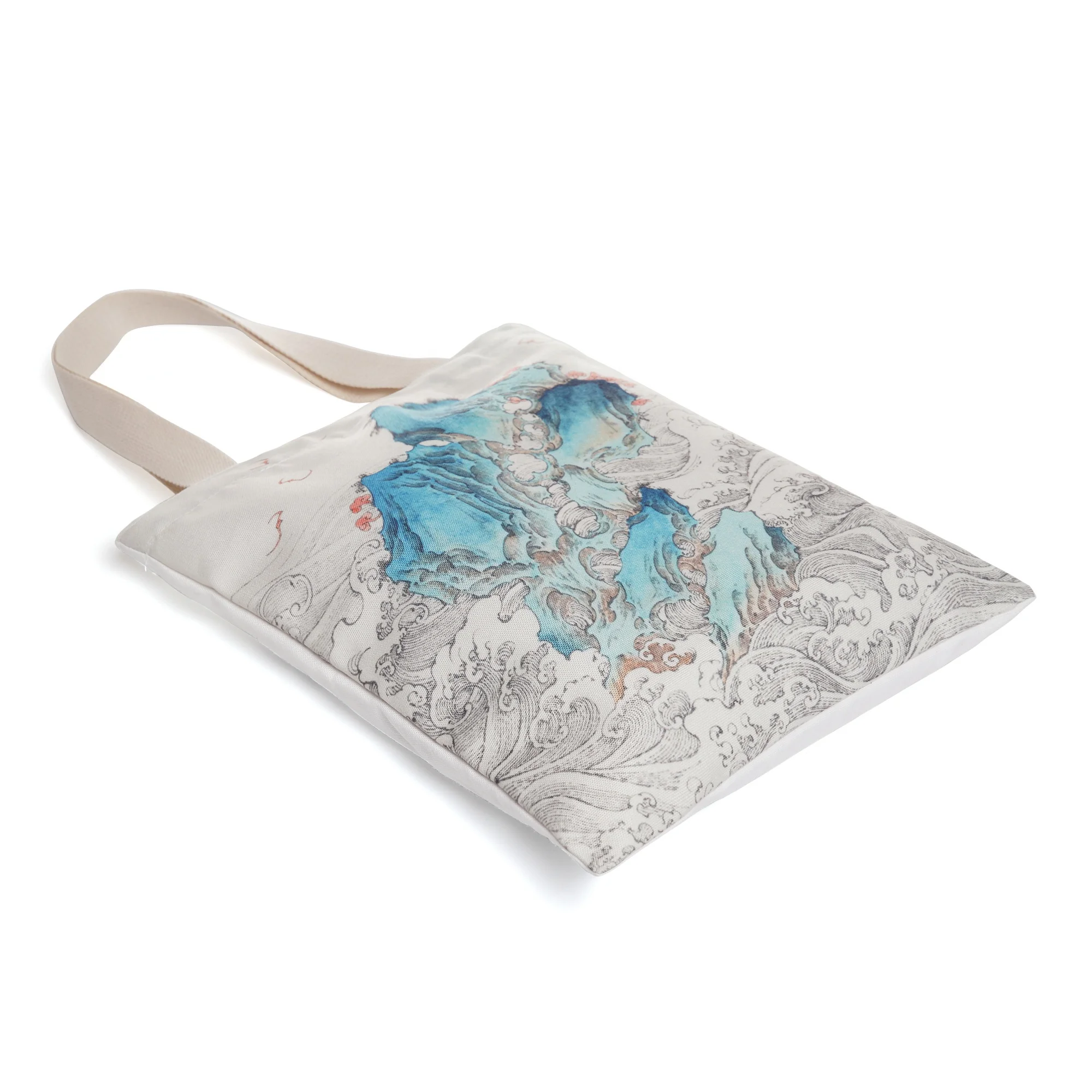 High quality sublimation printing foldable reusable eco friendly canvas tote bags wholesale
