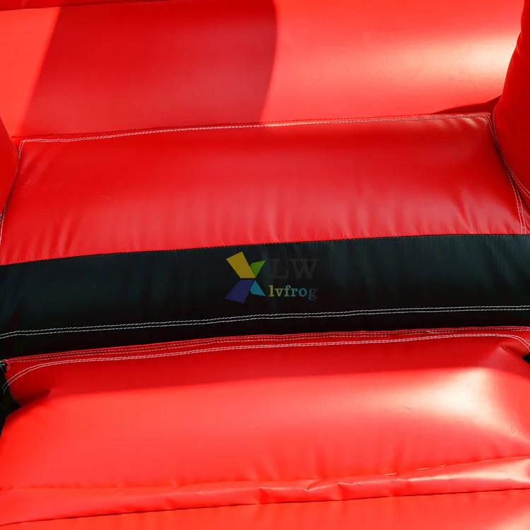 Factory sale Inflatable bouncer firetruck obstacle 3 in 1 game fire truck bounce house with slide commercial