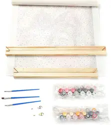 FIYO Paint By Numbers Pictures for Adults Lips on Canvas with Framed Landscpae Digital Coloring Drawing Home Decor