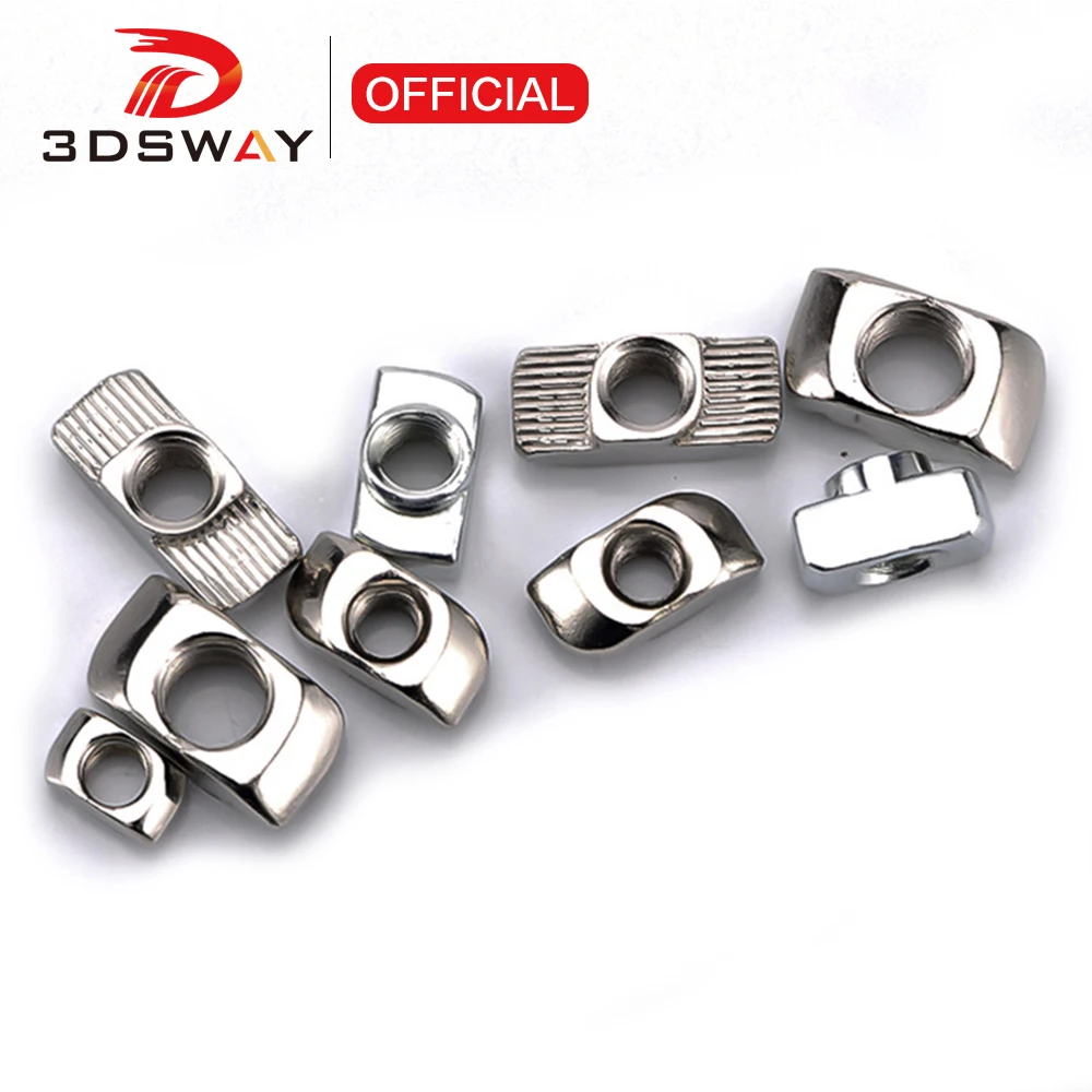 3DSWAY T-Slot M3 M4 M5 M6 T гайки скользящая головка молота крепежная гайка T-гайка для экструзии алюминиевого профиля серии 20/30/40