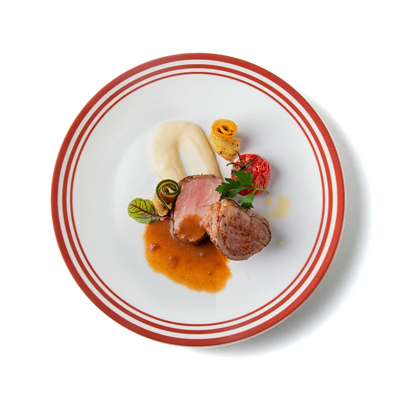 New Arrive German Ceramics Dinner Plate, Luxury Hotel Restaurant China Plates, Catering Bone China Dinner Plate