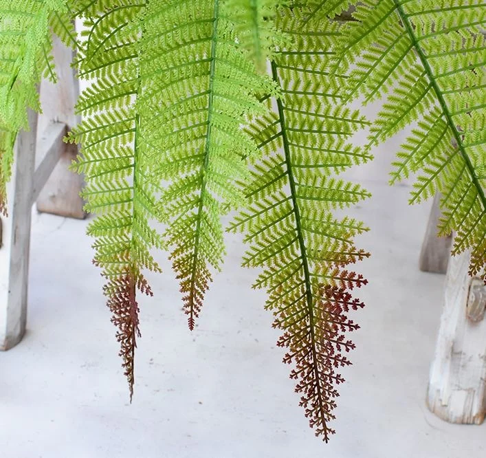 Quality shrubs plastic boston grass  artificial hanging fern bush for wall decoration