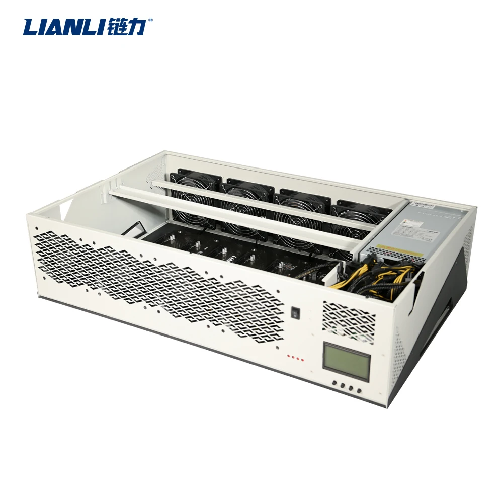 Lianli Новый 858S экран дисплея 8 GPU корпус бесшумный индивидуальный компьютер поддержка шасси 3070