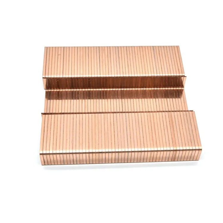OEM/ODM manufacture copper plated tenacity  3215  3218 carton close staples