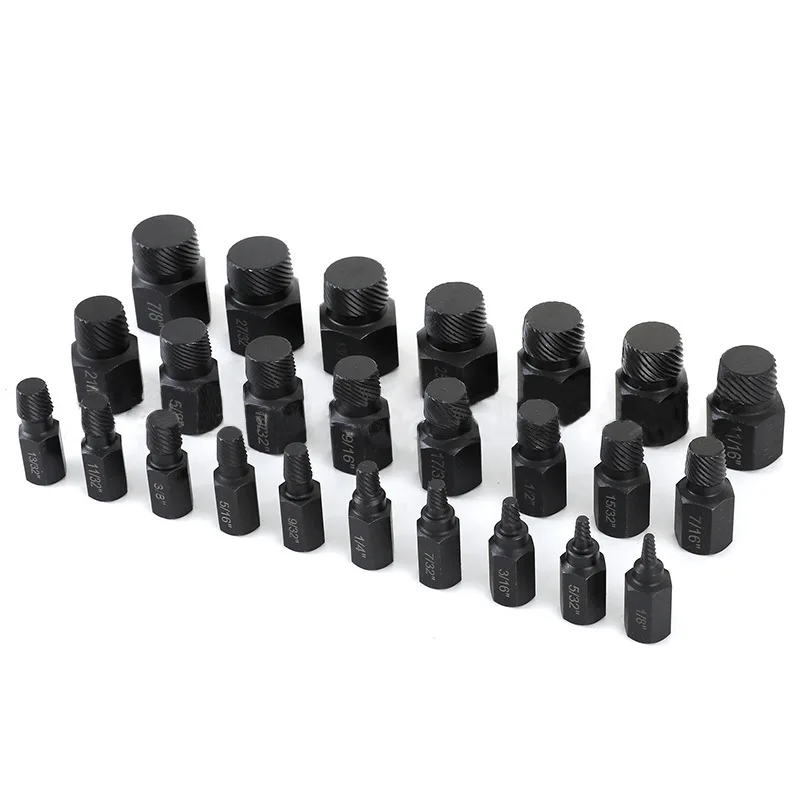 Wholesale Broken Bolt Extractor 25 pieces Damaged Screw Extractor Remover Set Hex Shank Screw Extractor Removal Tool Kit