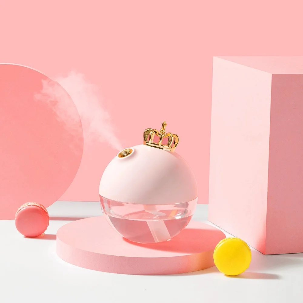 Crown humidifier mini usb desktop air atomizer small wireless humidifier girl heart creative gift
