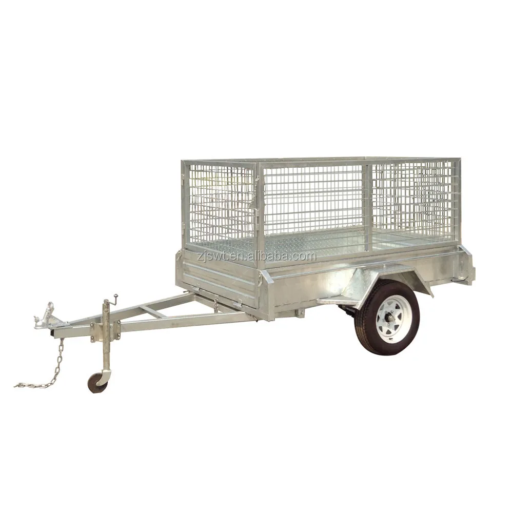 7x4 Hot Dipped Galvanized Box Tip Trailer with Heavy Duty LED Lights