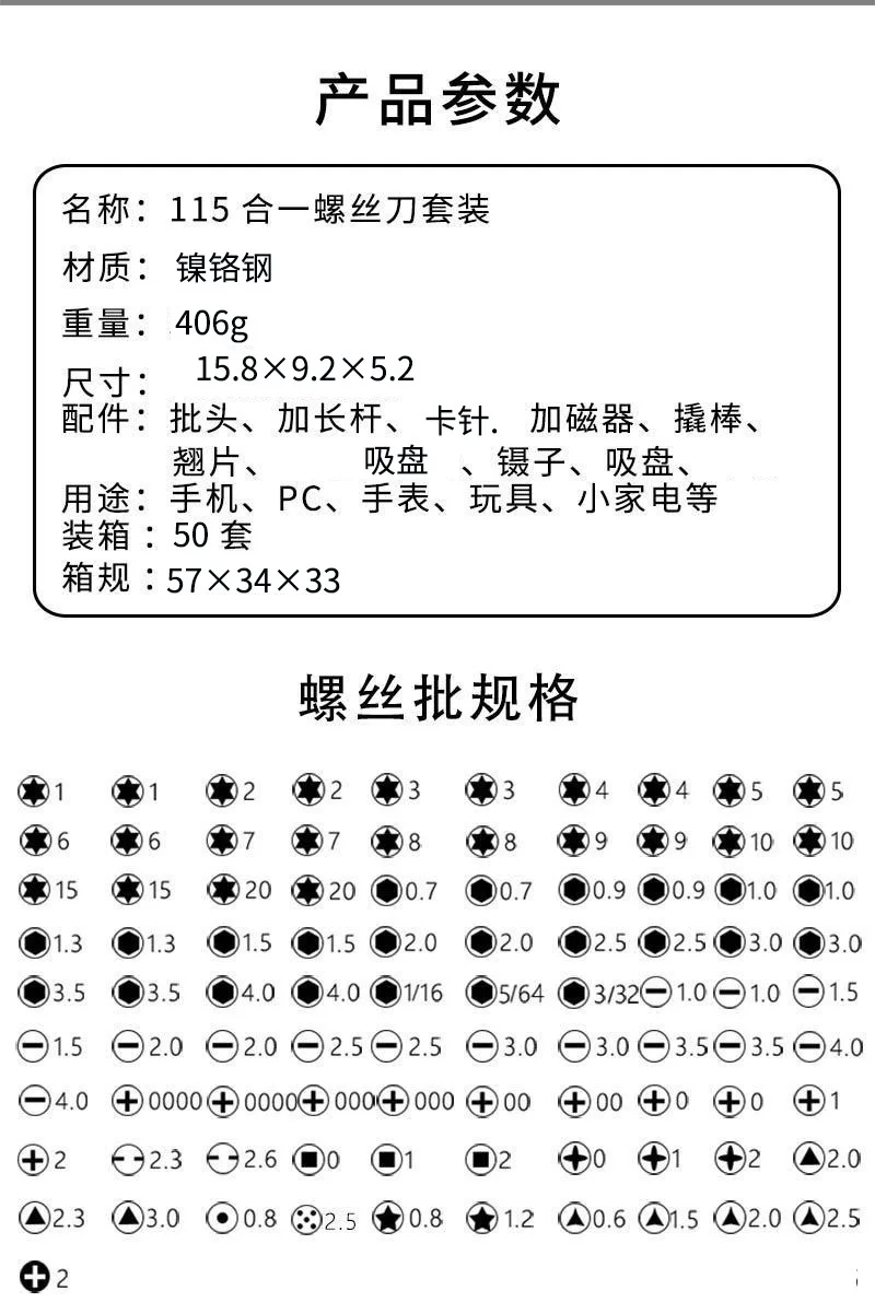 115 in 1 Precision Screwdriver Set Professional Screwdriver Bits Set Magnetic Electronics Repair Tool Set
