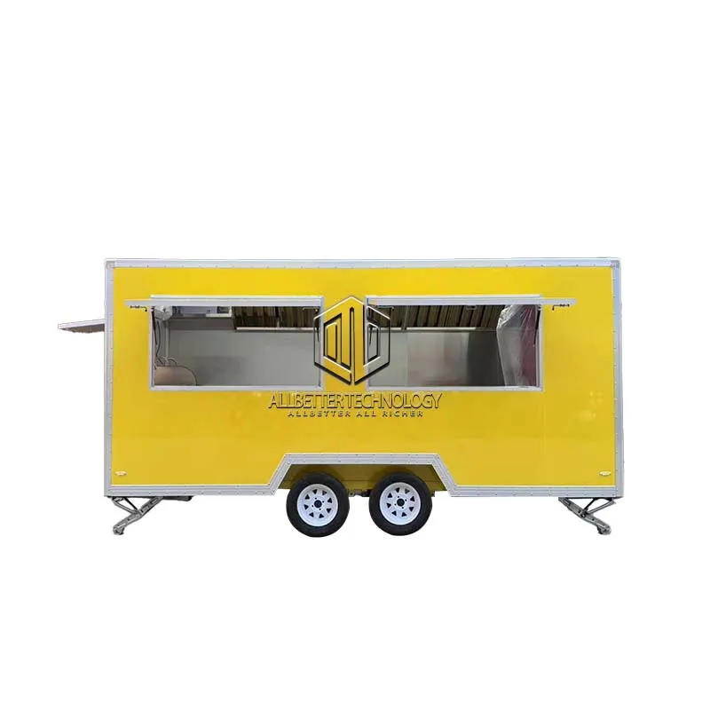 Concession outdoor mobile cart CE Certification Fast Food Kitchen Trailers Food Truck Fully Equipped