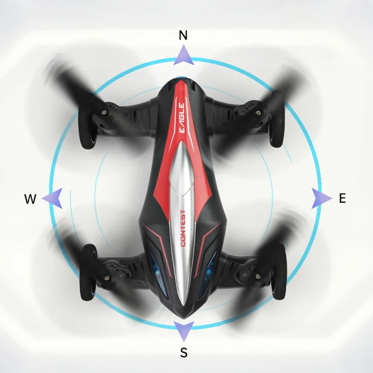 RC Drone 2 in 1 Air-Ground Flying Car RC Quadcopter Drone with Altitude Hold One-key Return For Kids