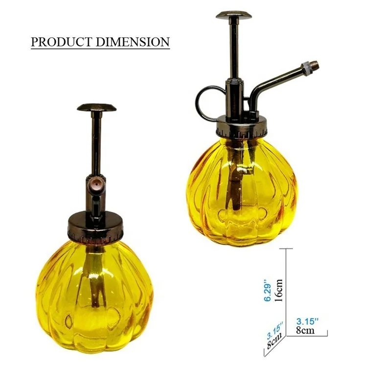 stocked several kinds garden home hotel shop sprayer round shape pumpkin styles with luxury push press gold bronze cap 250ml
