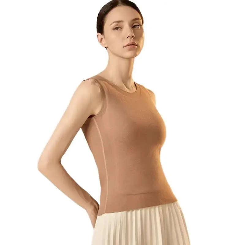 Seamless Warm Camisole For Women With Breast Pad Autumn And Winter Fleece Thickened Camisole Wool Padded Undergarments
