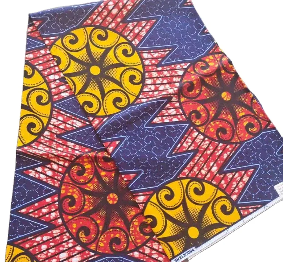 N24S High quality cotton african wax print fabric hollandais imit for tablecloth