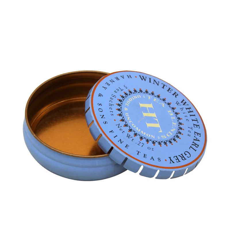 High quality custom printing mint candy tin box metal packaging click clack can chewing gum candies boxes