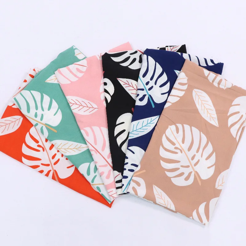 105-110gsm 95% polyester 5% spandex 100D 75D polyester stretch floral printed fabric four way stretch fabric for shirts