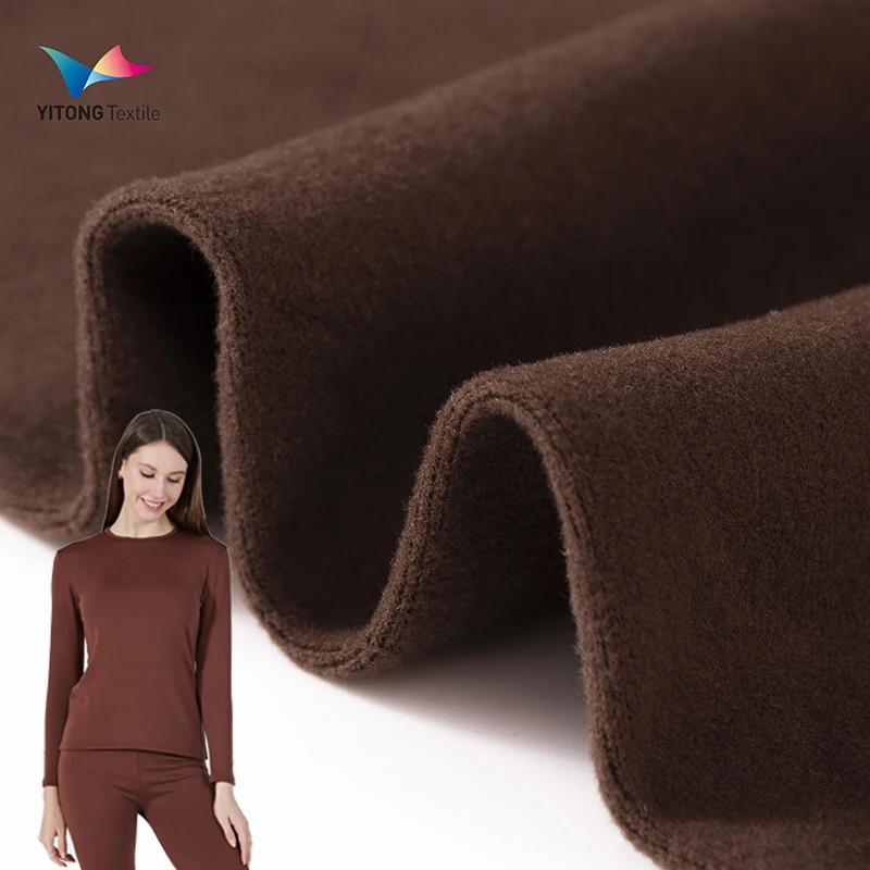 Warmth And Fashionable Underwear Fabric 56% viscose 30% polyester 14% spandex fabric