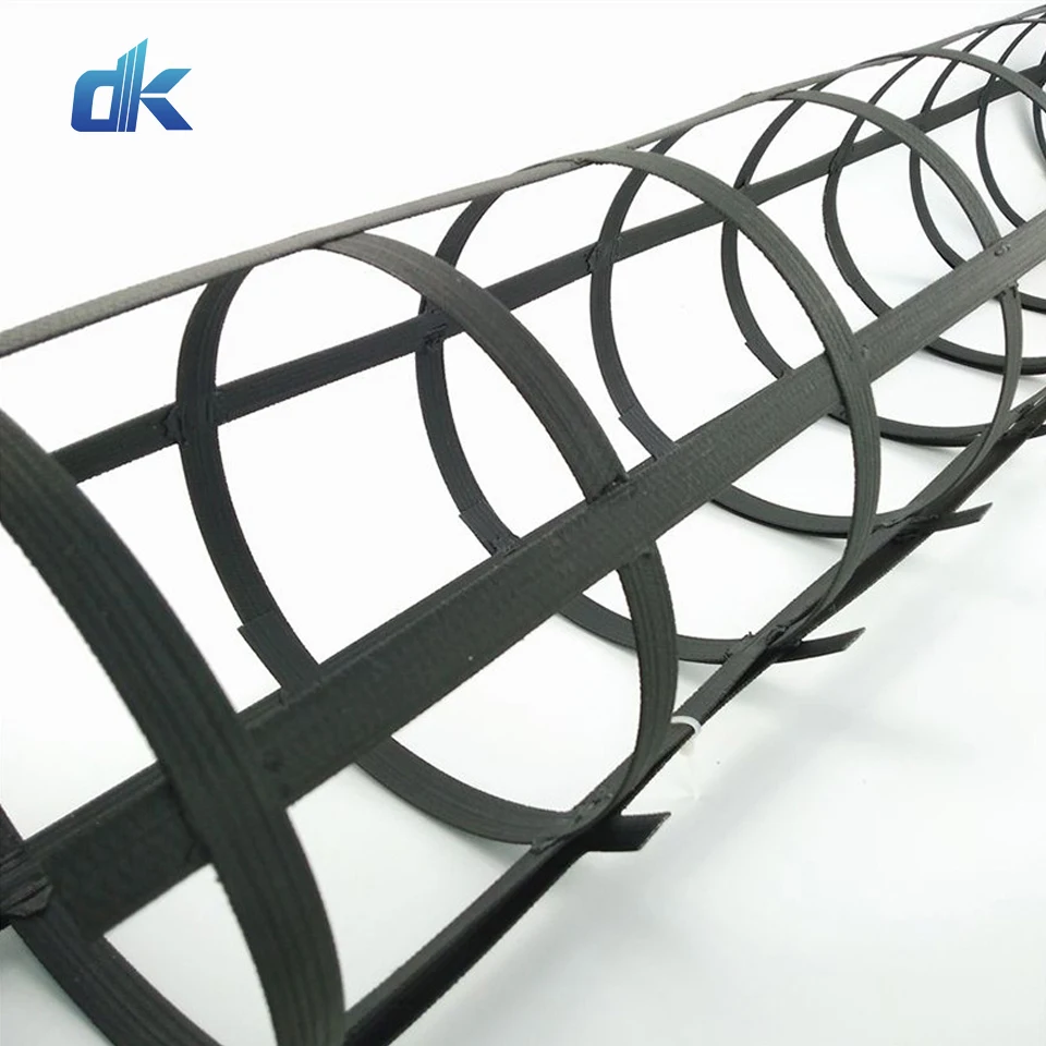 Двунаправленная стальная пластиковая георешетка Dingkun усиленная