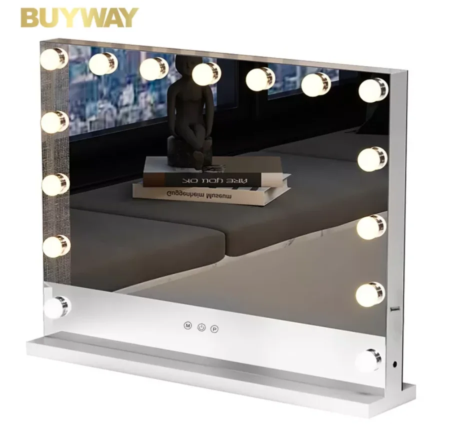 T Smart Mirror Light Hollywood LED Vanity Illuminated Table Makeup Mirror With Bulbs