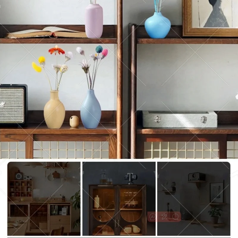 Dried flowers bouquet In Vase Set Farmhouse Decor For Kitchen Bedroom Office Bathroom Shelf Centerpiece Table Decorations