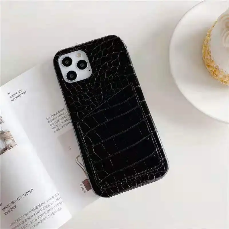 luxury crocodile skin style silicone with card wallet function phone case for iphone 11 12 13 14 plus/pro/pro max