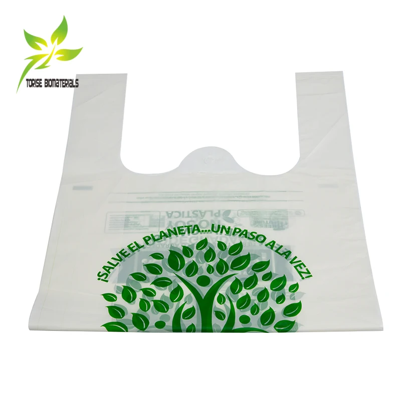 BSCI Certified Custom Printed Heat Seal Biodegradable T-Shirt Packaging Bag Wholesale Compostable Vest Plastic Bags
