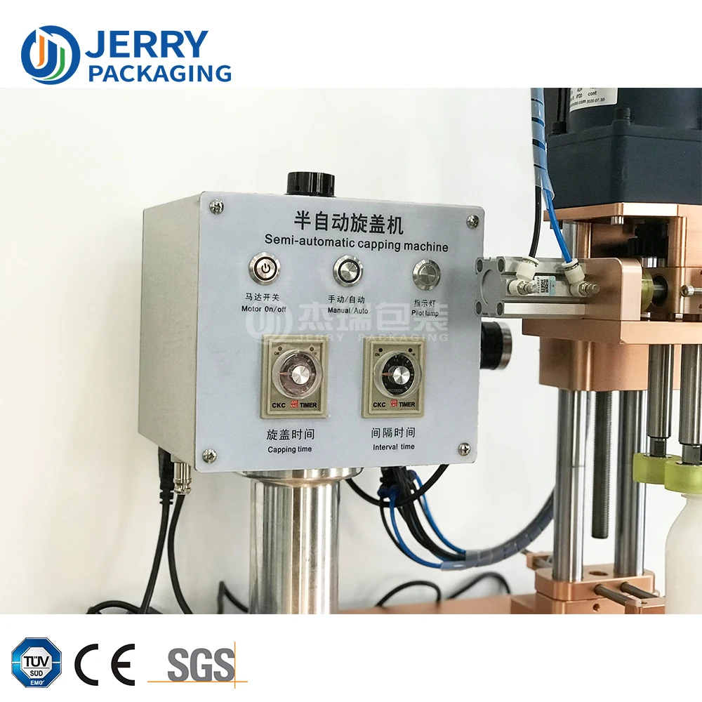 Semi Automatic Manual Spray Trigger Pump Dropper Tabletop Capping Machine Plastic Bottle Cap Machine in Stock