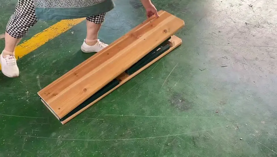 folding wooden beer table with bench