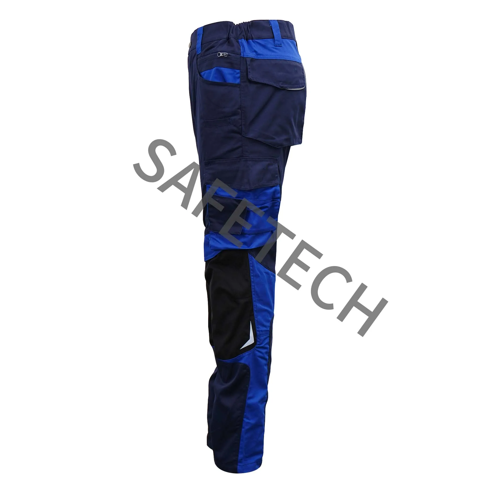 Dark Blue Stretch Workwear Outdoor Cordura Work Cloths Multiple Pocket Cargo Trousers Construction Work Pants For Men