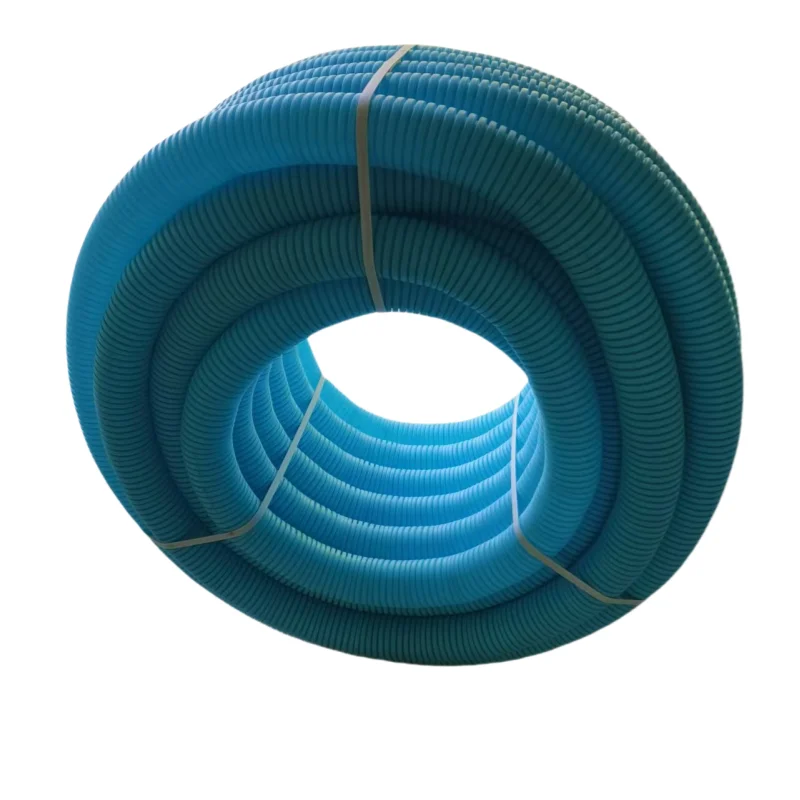 Hot Selling DN110mm Blue HDPE Double Wall Corrugated Ventilation Pipe 30m Long Flexible High Pressure Moulding Included