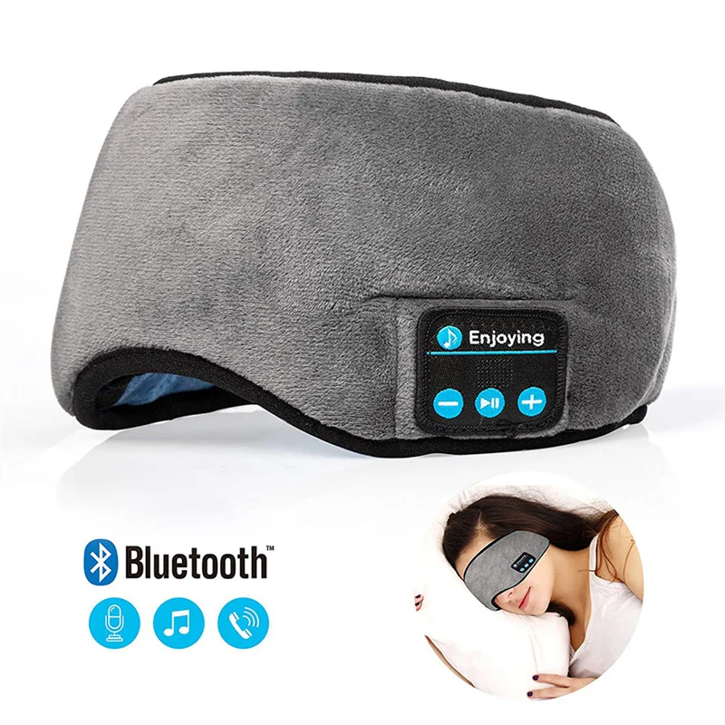 Blue tooth Sleeping Headphones Eye Mask Sleep Headphones Blue tooth Headband Soft Elastic Comfortable Wireless Music Earphones
